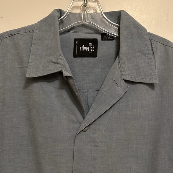 Levi’s Silvertab Slate Blue Cotton Short Sleeve Shirt Men’s Medium - Picture 2 of 7